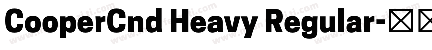 CooperCnd Heavy Regular字体转换
